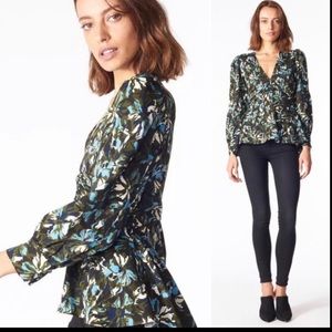 NEW Veronica Beard 100% Silk Oakley Top